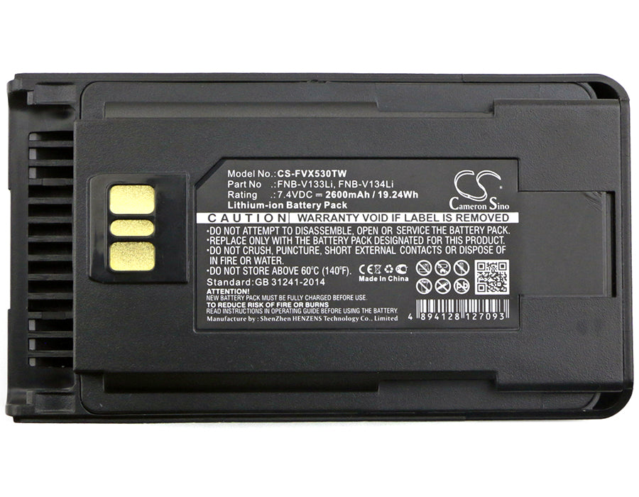 Yaesu EVX-530 EVX-531 EVX-534 EVX-539 VX-260 VX-261 2600mAh Two Way Radio Replacement Battery-5