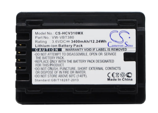 Panasonic HC-250EB HC-550EB HC-727EB HC-75 3400mAh Replacement Battery-main