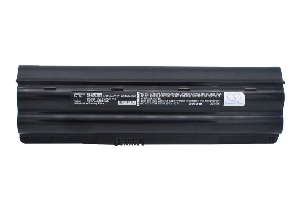 HP Pavilion dv3-1000 Pavilion dv3-1001TX Pavilion dv3-1051xx Pavilion dv3-1073cl Pavilion dv3-1075ca P 6600mAh Laptop and Notebook Replacement Battery-5