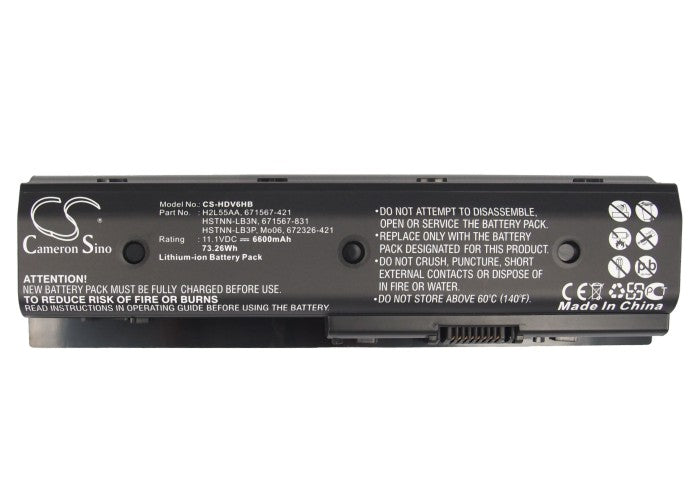 HP Envy dv4 Envy dv4-5200 Envy dv4-5200 CTO Envy dv4-5201tu Envy dv4-5201tx Envy dv4-5202tu Envy dv4-5 6600mAh Laptop and Notebook Replacement Battery-5