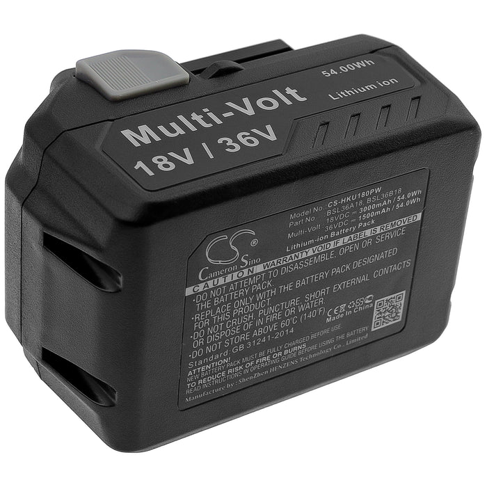 Hikoki 371751M 402933 AW18DBL C18DBAL C18D 3000mAh Replacement Battery-3