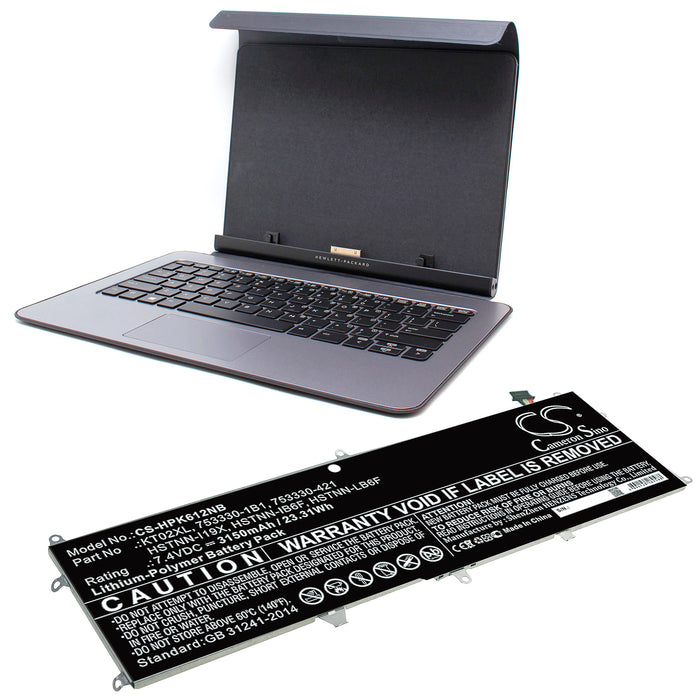 HP Pro X2 612 G1 Keyboard Laptop and Notebook Replacement Battery-5
