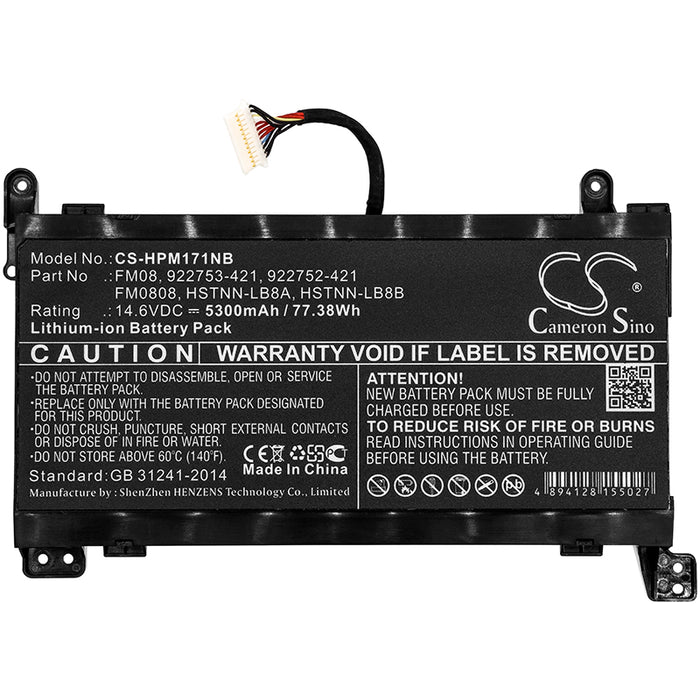 HP 17.3 i7-6700HQ Omen 17-AN Omen 17-an000 Omen 17-AN000NO Omen 17-AN000UR Omen 17-AN001NI Omen 17-AN001NM Ome Laptop and Notebook Replacement Battery-3