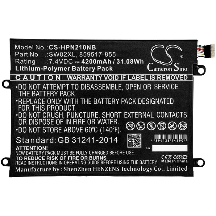 HP 10-P018WM Notebook x2 Notebook X2 10-P010CA Notebook X2 10-P010NF Notebook X2 10-P010NR Notebook X2 10-P010 Laptop and Notebook Replacement Battery-3