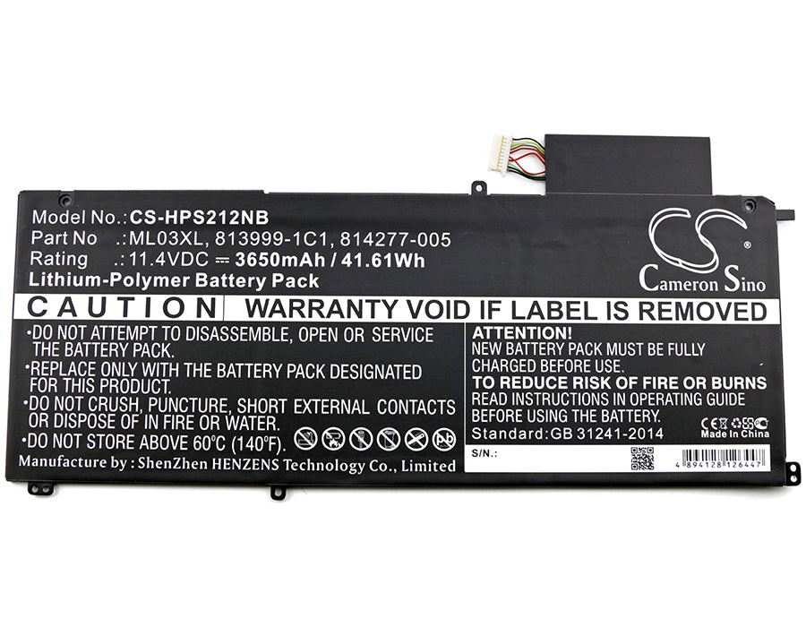 HP 12-A001DX Spectre 12-a000 x2 Spectre X2 Spectre X2 12in Spectre x2 12-a000 Spectre X2 12-A000NA Spectre X2  Laptop and Notebook Replacement Battery-3