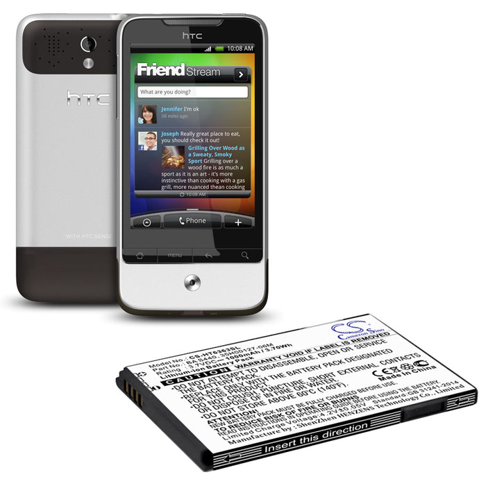 T-Mobile myTouch 3G Slide 1000mAh Mobile Phone Replacement Battery-4