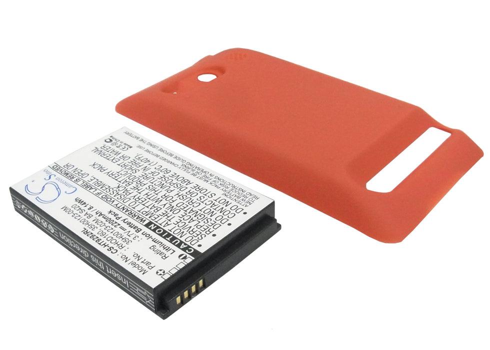 Sprint A9292 EVO 4G Supersonic 2200mAh Red Mobile Phone Replacement Battery-2