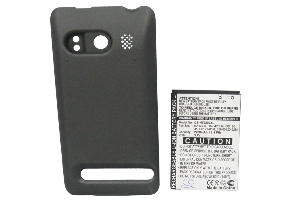 Sprint A9292 EVO 4G Supersonic 2200mAh Black Mobile Phone Replacement Battery-5