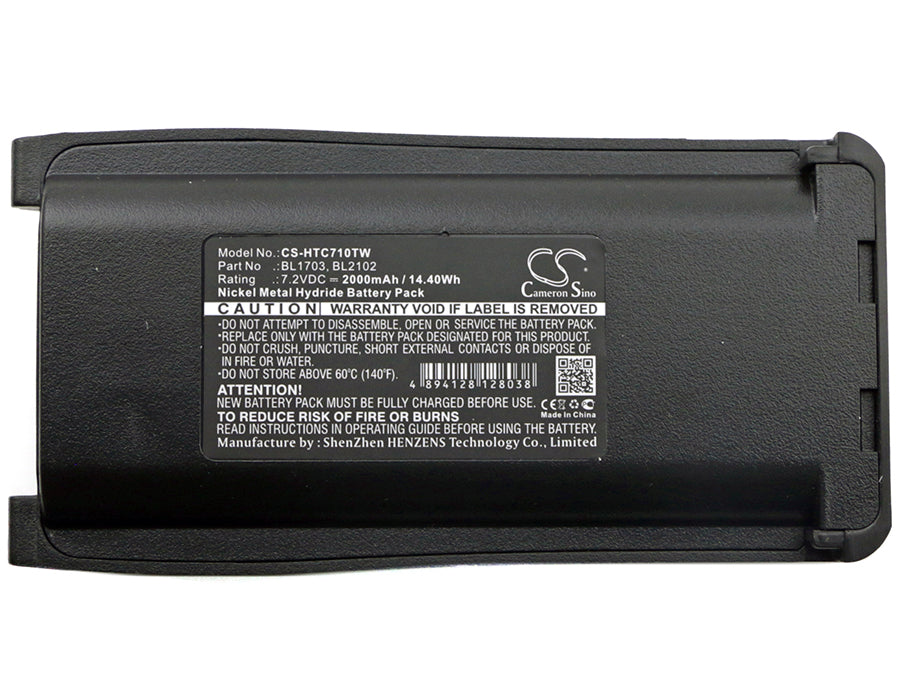 Relm RPU7500 RPV7500 2000mAh Two Way Radio Replacement Battery-5