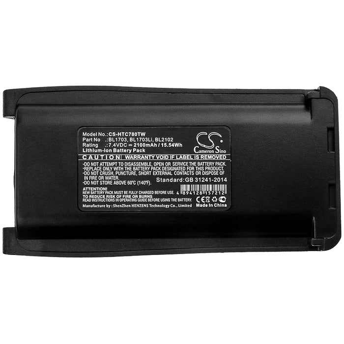 HYT TC 800M TC-700 TC-700U TC-700V TC-710 TC-720 TC-780 TC-780M TC-780U TC-780V 2100mAh Two Way Radio Replacement Battery-5