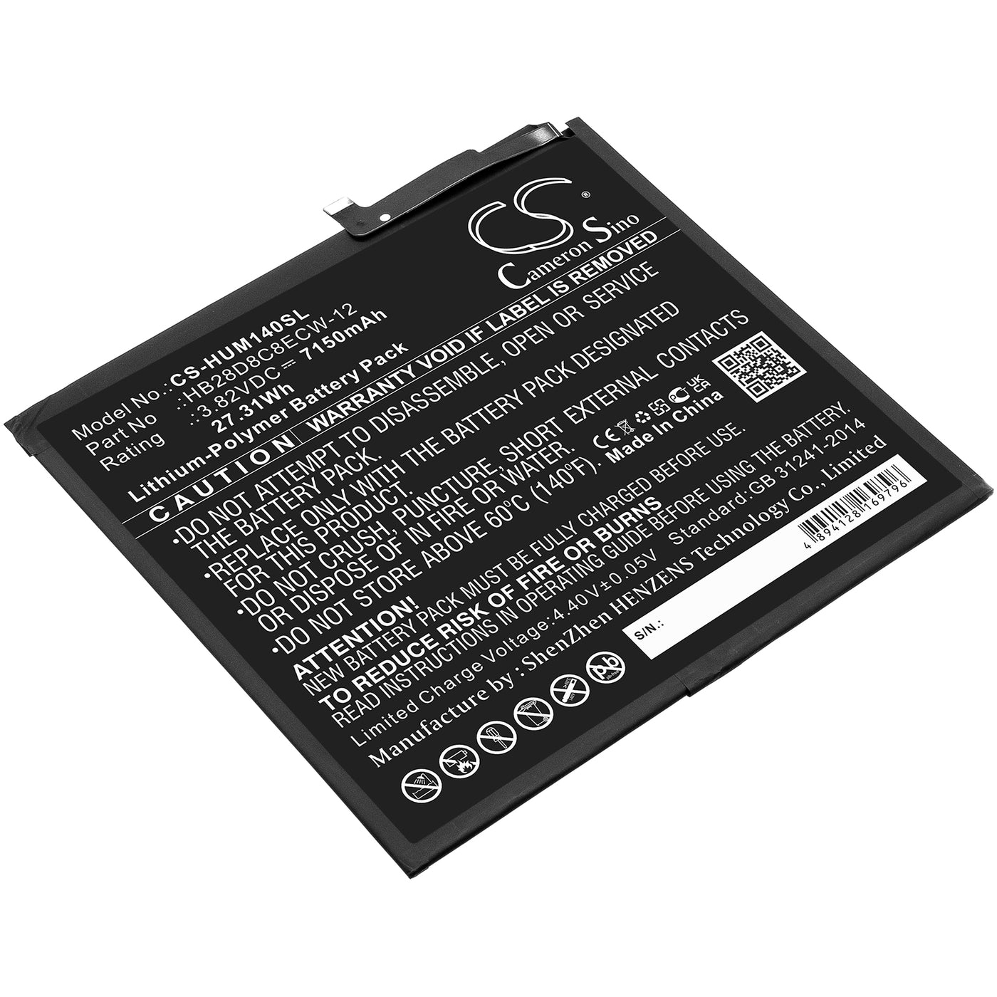Huawei BAH3AL00 BAH3L09 BAH3W09 MatePad 10.4 20 Replacement Battery