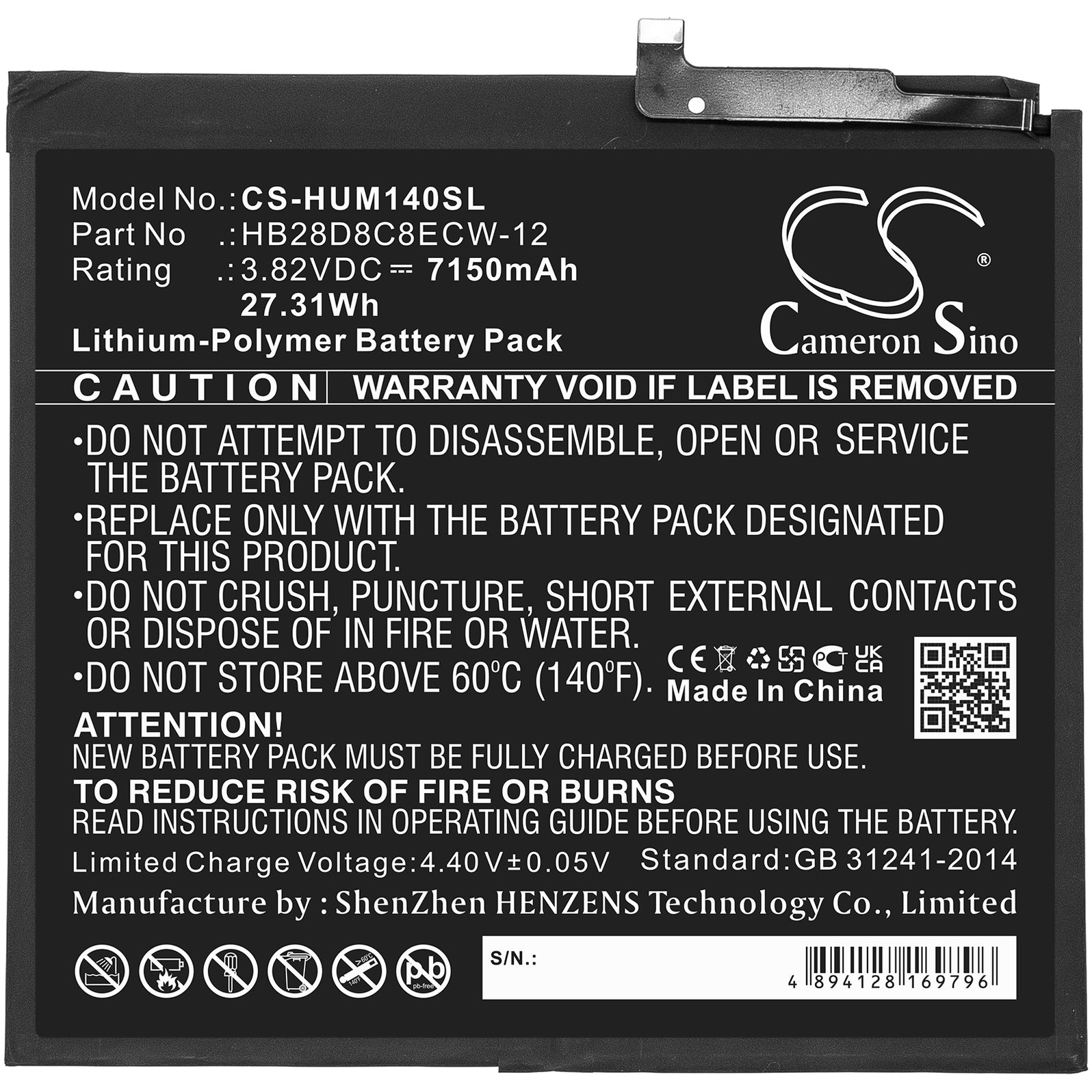 Huawei BAH3AL00 BAH3L09 BAH3W09 MatePad 10.4 20 Replacement Battery