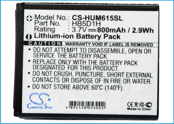 Cricket M615 Pillar Mobile Phone Replacement Battery-5