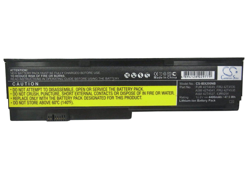 IBM ThinkPad Elite X200 ThinkPad Elite X200s ThinkPad X200 ThinkPad X200 7454 ThinkPad X200 7458 Think 4400mAh Laptop and Notebook Replacement Battery-5