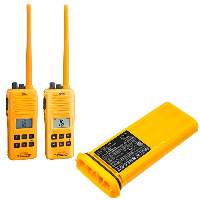 Icom IC-GM1600 IC-GM1600E IC-GM1600K Two Way Radio Replacement Battery-4