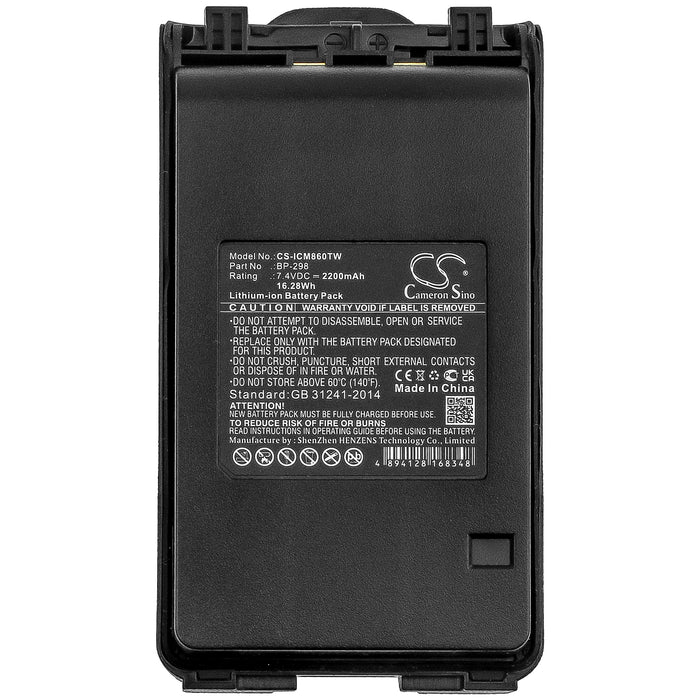 Icom IC-F30 IC-T70A IC-T70E IC-V80 IC-V86 Two Way Radio Replacement Battery-5