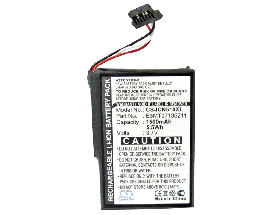 Navman iCN 510 iCN 520 iCN 530 iCN550 1500mAh GPS Replacement Battery-5