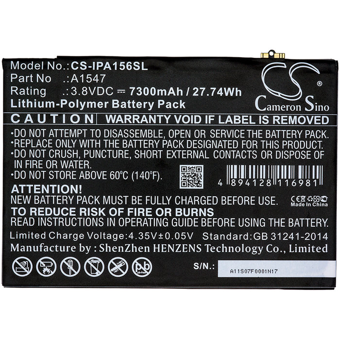 Apple A1547 A1566 A1567 iPad 6 iPad Air 2 iPad Air 2 WiFi MGKL2LL A MGL12LL A MGTX2LL A MH1J2LL A MH2M2LL A MH2N2LL A MH2P2 Tablet Replacement Battery-3