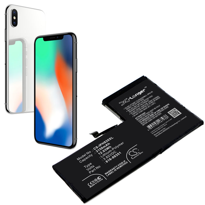Apple iPhone X MQA52LL A MQA62LL A MQA82LL A MQA92LL A 3150mAh Mobile Phone Replacement Battery-5