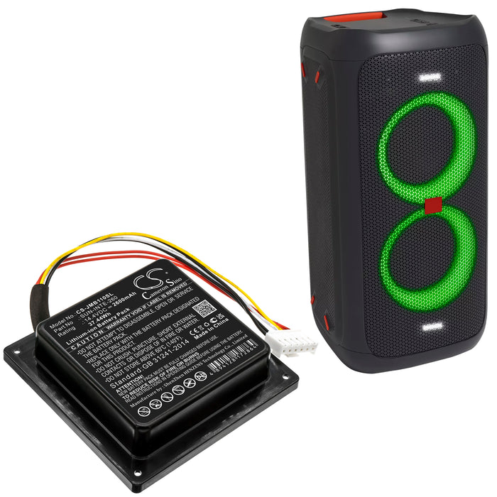 JBL PartyBox 100 2600mAh Replacement Battery: BatteryClerk.com Speaker