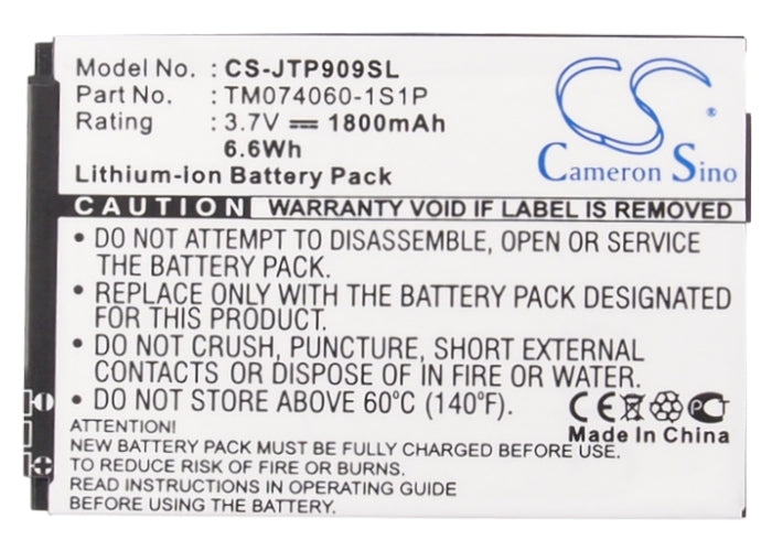 JCB Pro-Smart Toughphone Pro-Smart Toughphone TP909 TP909 Mobile Phone Replacement Battery-5