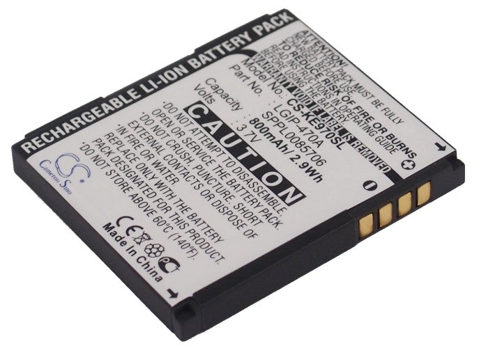 LG GD330 KE70 KE970 KE970U KF600 KF750 KG270 KG70  Replacement Battery-main