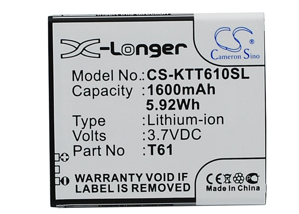 K-Touch T61 Replacement Battery-main
