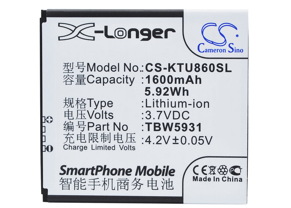 K-Touch E616 U86 Mobile Phone Replacement Battery-5