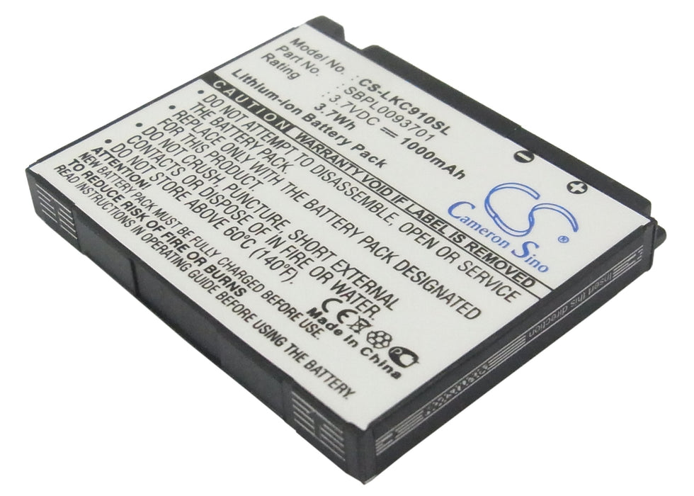 LG KC910 Replacement Battery-main