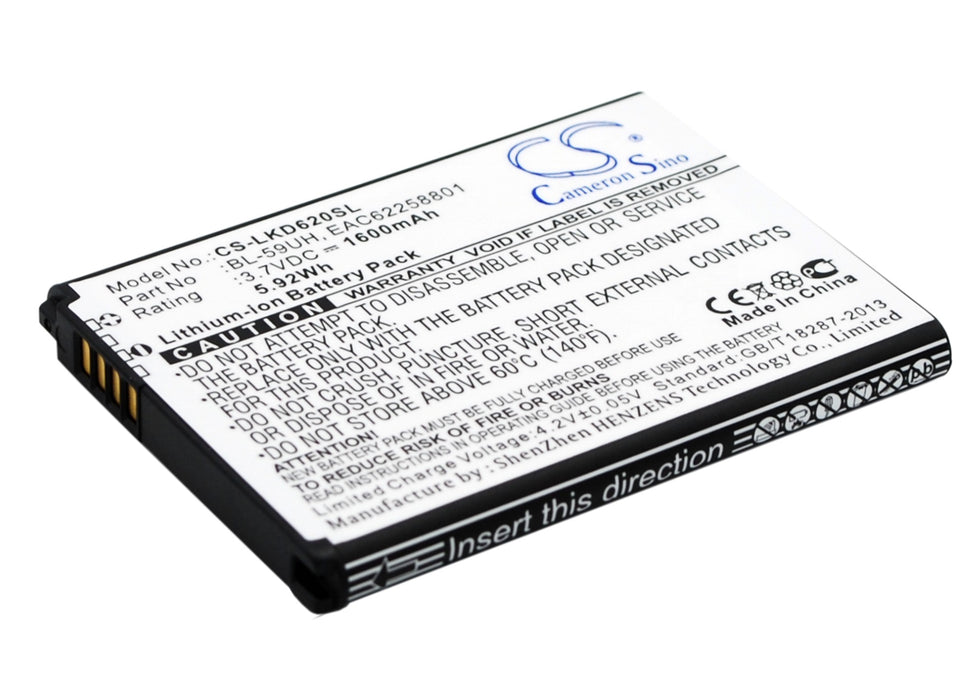 LG D315 D320 D620 D620J D620K D620R G2 mini Optimus G2 Mini 1600mAh Mobile Phone Replacement Battery-2