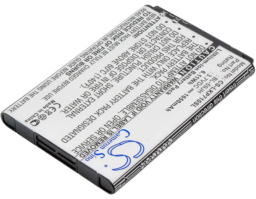 LG AS870 D500 D505 D520 Enact Enact 4G LTE FX3 MS500 Optimus F3 Optimus F3Q Optimus F5 Optimus F6 Optimus L7  1650mAh Mobile Phone Replacement Battery-2