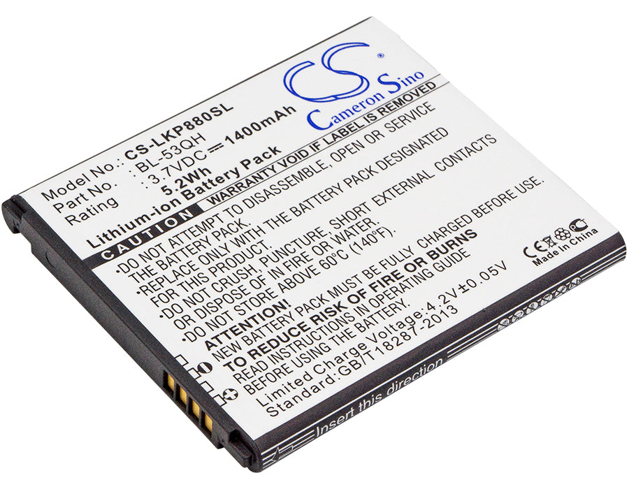 Metropcs 4G LGMS870 MS870 1400mAh Replacement Battery-main