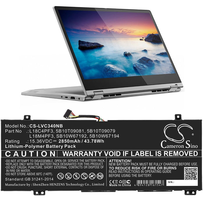Lenovo IdeaPad C340-14API Ideapad C340-14API 81N6004UGE IdeaPad C340-14IWL  IdeaPad Flex-14API Laptop and Notebook Replacement Battery
