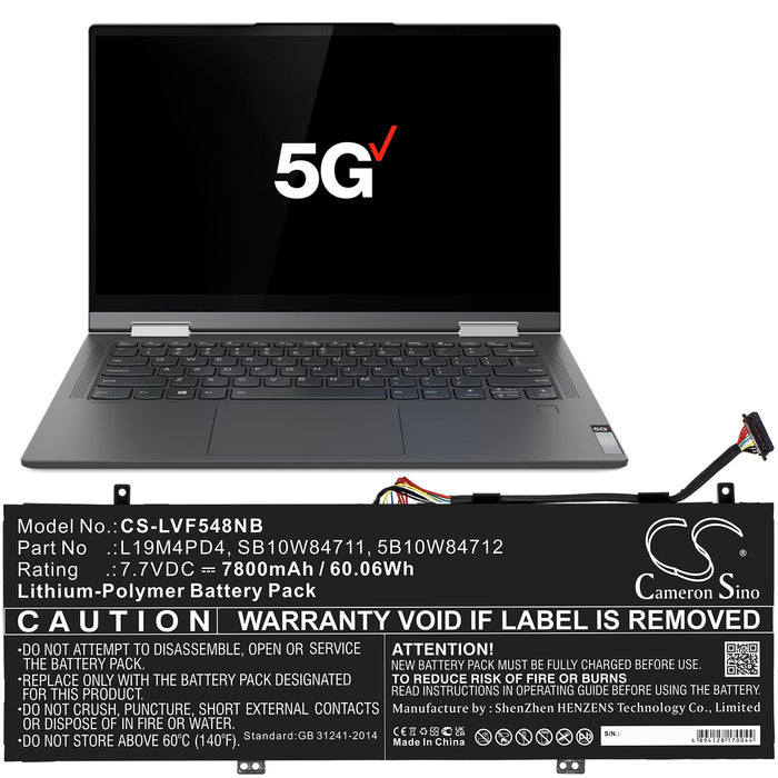 Lenovo Flex 5G Flex 5G-14Q8CX05 81XE 82AK  Laptop and Notebook Replacement Battery-5