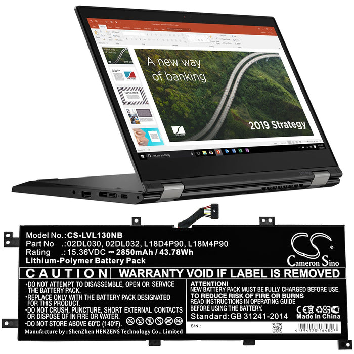 Lenovo ThinkPad L13 Gen 2-20VJS07V00 ThinkPad L13 Gen 2-20VJS0DX00 ThinkPad L13 Yoga 20R6 ThinkPad L13 Yoga Ge Laptop and Notebook Replacement Battery-5