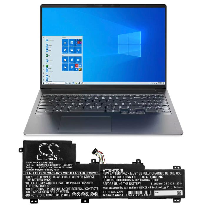 Lenovo IdeaPad 5 Pro IdeaPad 5 Pro-16ACH6 IdeaPad 5 Pro-16ACH6 82L5 IdeaPad 5 Pro-16IHU6 IdeaPad 5 Pro-16IHU6  Laptop and Notebook Replacement Battery-5