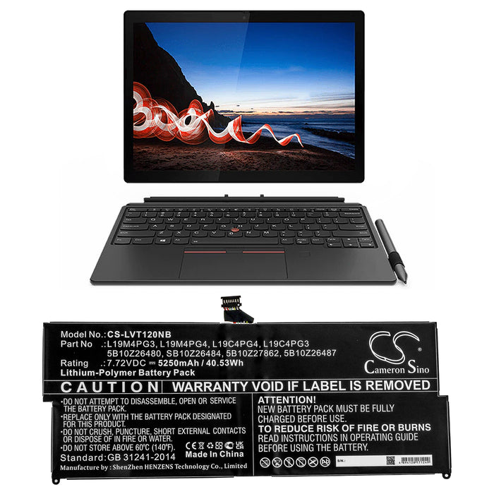Lenovo ThinkPad X12 Detachable Laptop and Notebook Replacement Battery-5