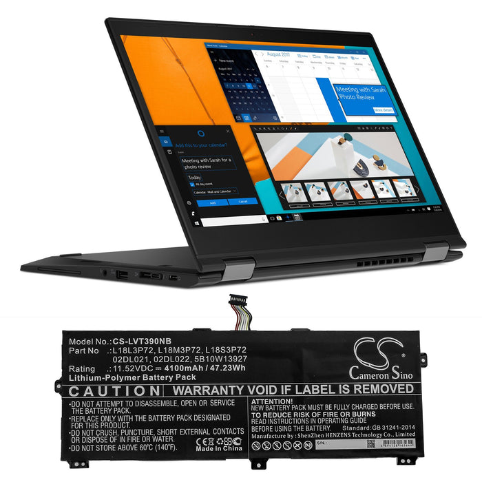 Lenovo ThinkPad X390 Yoga ThinkPad X390 Yoga(20NNA005CD) ThinkPad X390 Yoga(20NNA006CD) ThinkPad X390 Yoga(20N Laptop and Notebook Replacement Battery-5