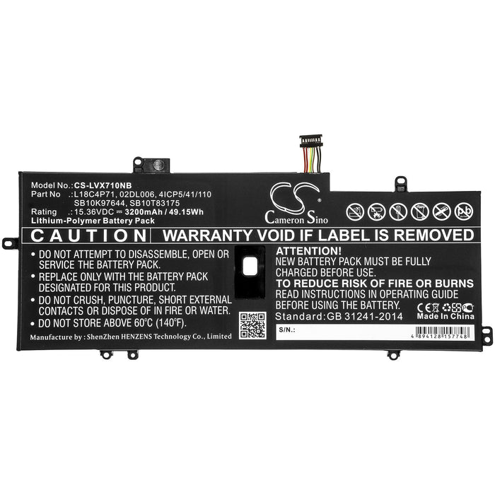 Lenovo ThinkPad X1 Carbon 2019 ThinkPad X1 Carbon 7th 3200mAh Laptop and Notebook Replacement Battery-3