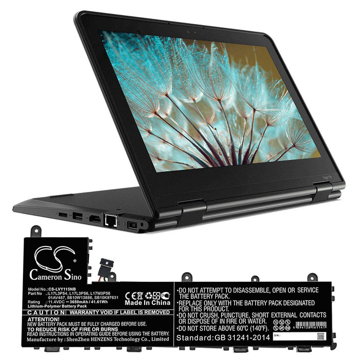 Lenovo ThinkPad Yoga 11e 5th Gen TP 11e 5th Gen 20LN0005AU TP 11e 5th Gen 20LN0006AU TP 11e 5th Gen 20LN000GAU Laptop and Notebook Replacement Battery-5