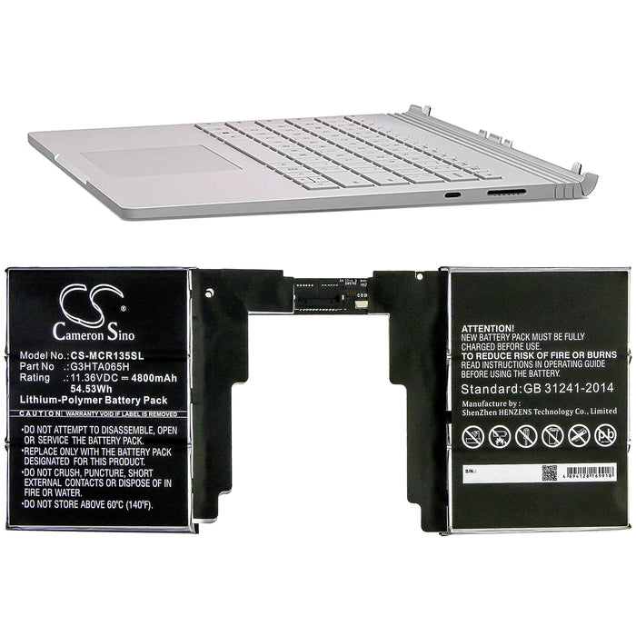 Microsoft Surface Book 3 13.5 Keyboard Tablet Replacement Battery-5