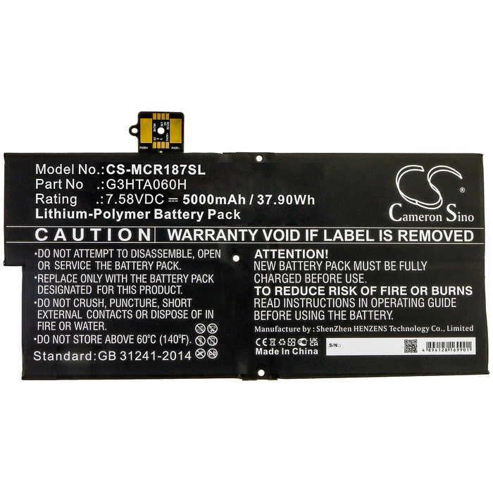 Microsoft Surface Pro X 1876 Keyboard Tablet Replacement Battery-3