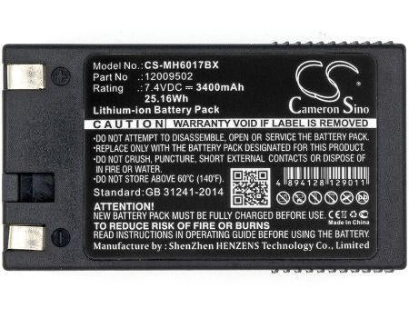 Paxar 6017 Handiprinter 6032 Pathfinder 60 3400mAh Replacement Battery-main
