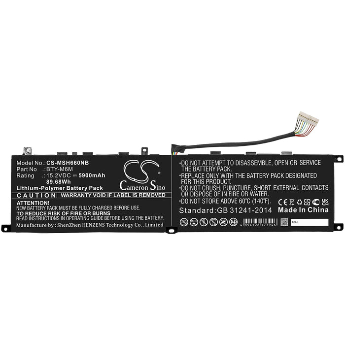 MSI GP66 GP76 Leopard 10UG Laptop and Notebook Replacement Battery-3