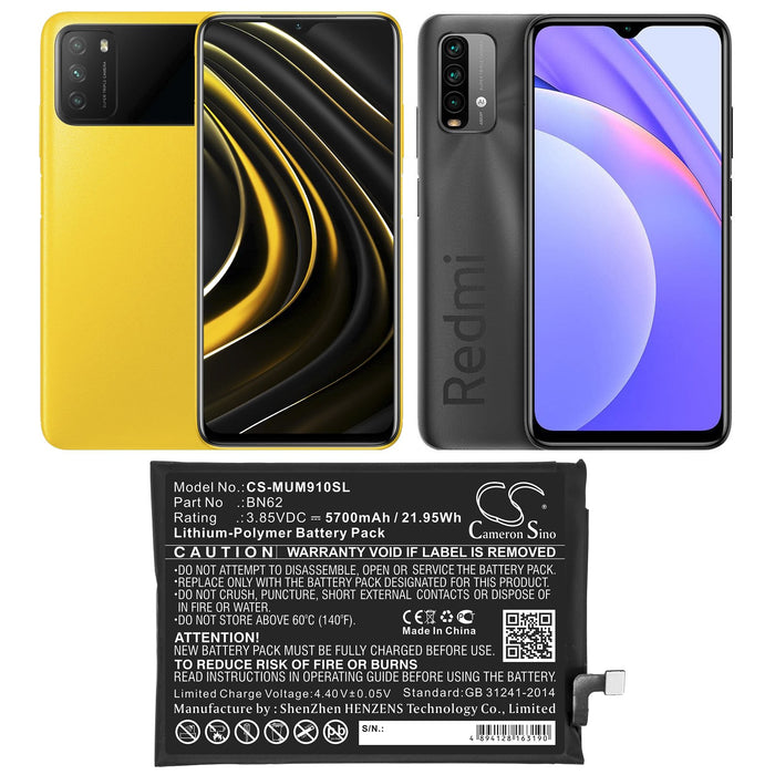 Redmi M2010J19CT Note 9 4G Mobile Phone Replacement Battery-5