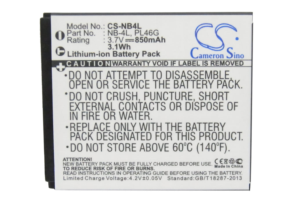 Canon Digital IXUS 100 IS Digital IXUS 110 IS Digital IXUS 120 IS Digital IXUS 130 Digital IXUS 30 Digital IXUS 40 Digital  Camera Replacement Battery-5