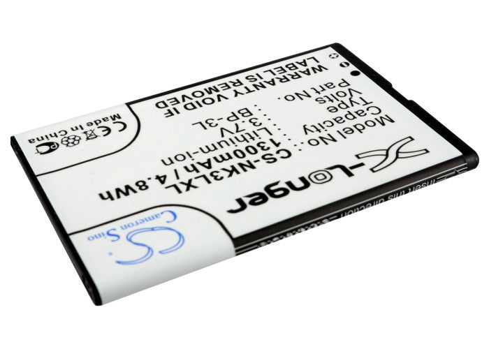 Nokia 303 603 Asha 303 Glory Lumia 505 Lumia 510 Lumia 510.2 Lumia 610 Lumia 610C Lumia 710 Sabre 1300mAh Mobile Phone Replacement Battery-2