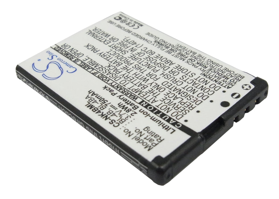 Nokia 1606 2505 2630 2660 2760 3606 5000 6111 7070 Prism 7088 7360 7370 7373 7500 7500 Prism N76 Mobile Phone Replacement Battery-2
