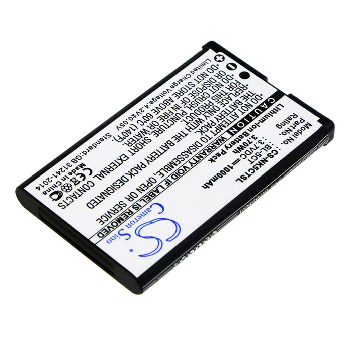 Nokia 5220 5220 XpressMusic 5630 XpressMusic 6303 6303 classic 6303 classic Illuvial 6303i classic 6700 class 1000mAh Mobile Phone Replacement Battery-2