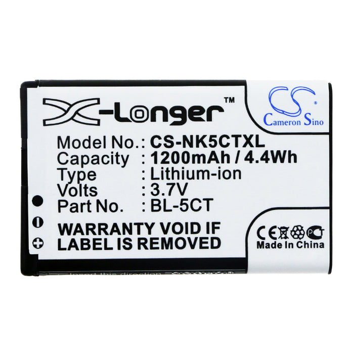 Nokia 5220 5220 XpressMusic 5630 XpressMusic 6303 6303 classic 6303 classic Illuvial 6303i classic 6700 class 1200mAh Mobile Phone Replacement Battery-3